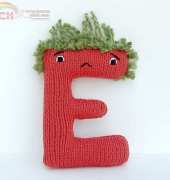 KnitKnoodler-Letter E is for Esteban: Alphabet Plush Toy Knitting Pattern