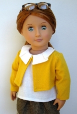 Wren Feathers - Cardigan and Socks for 18" Doll - Free