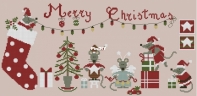Madame Chantilly Christmas Mice PCS