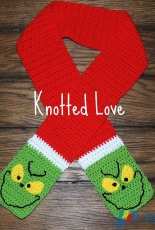 Knotted Love Crochet - Tina St Pierre - Grinch Scarf - Free