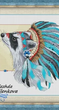 Amerindian Raccoon by Nadezhda Gavrilenkova