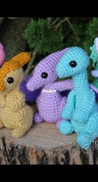 Crafty Intentions - Megan Lapp - 5 Cute Critters Set 9 - Brachiosaurus, Parasaurolophus, Pterodactyl, T-Rex, Triceratops