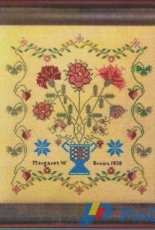 Milady's Needle - American Quaker Sampler - Margaret Brown 1838