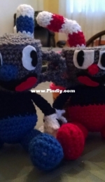 Violette Lovelace Designs - Knit Kritters - Cuphead and Mugman - Free