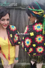 Crochetverse - Stephanie Pokorny - Kaleidoscope Granny Cocoon Cardigan