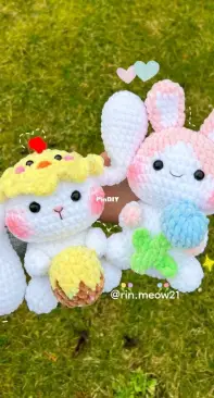 RIN Crochet - rin.meow21 - Linh Dang - Hopper and Chippi the Easter Bunnies