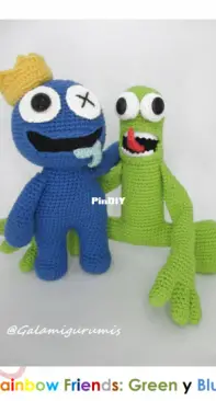 Green Rainbow friends Crochet