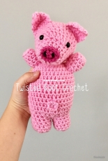 Twisted Knot Crochet - Cassie Stebelton - Cassie Cooper - Barnyard Babies Pig Edition