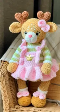 Helena Toys Dmitrov - Kharitonova Elena - Харитонова Елена - Deer Ophelia - Оленяшка Офелия - Russian
