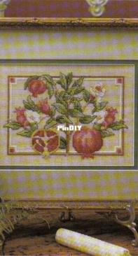 Pomegranates by Donna Vermillion from Just Cross Stitch February 1999 XSD