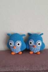 Amigurumi Two Blue Owls