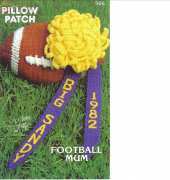 Annie's Attic 566 Pillow Patch Football Mum
