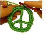 crochet pattern peace sign  applique