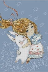 Girl with a Bunny by Alisa Okneas