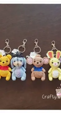 Crafty Lacey - Handmade by Lacey - Winnie the Pooh and Friends Keychains - Free