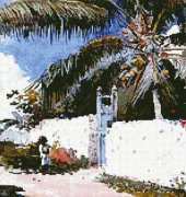 Artecy Cross Stitch - A Garden in Nassau by Winslow Homer