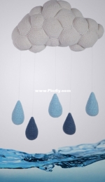 Atelié Pingouin - White Cloud Mobile - Móbile Nuvem Branca - Portuguese - Free