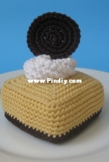 Crochet Cake Sachets and Copacetic Crocheter - Normalynn Ablao - Cheesecake Square - Free