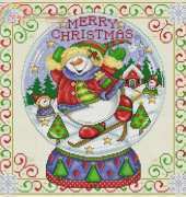 Christmas Capers Snowglobe by Joan Elliott from Cross Stitch Gold 78