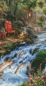 HAED HAEDJGMINI 25301 Mini The Fishing Hole by Dona Gelsinger