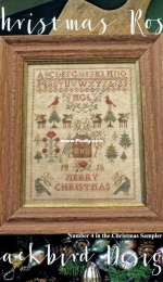Blackbird Designs BBD - Christmas Rose - Number 4 in Christmas Sampler Series