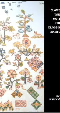 Flower and Tree Motifs For Cross Stitch Samplers by Lesley Wilkins