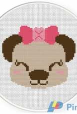 Daily Cross Stitch - Girl Bear