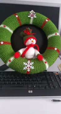 Christmas wreath Snowman