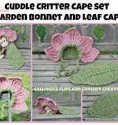 Flower Garden Bonnet and Leaf cape Cover by Calleigh’s Clips