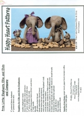 Happy Heart Patterns-HHF 330-Prim Little ELephants Ellie,Elvin & Company
