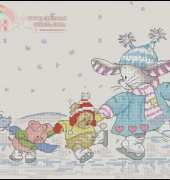 DMC Somebunny to Love - Ice Skating from The World of Cross Stitching 129 XSD