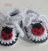 Anaisa Knits - Anaisa Bayala - Ladybug Baby Booties