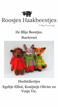 Roosjes Haakbeestjes - Roos van Asperen - The Happy Animals Starter Set - De Blije Beestjes Starterset - Dutch