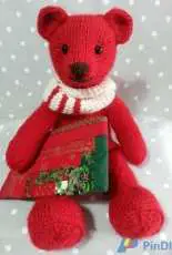 knitting bear for Christmas
