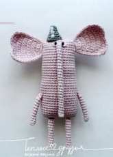 Angela Feklina- Mini Crochet Elephant - Russian -Free