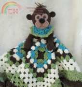 Teri Crews Designs - Teri Crews - Monkey Huggy Blankie