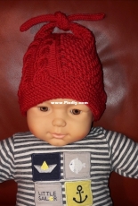 Knot baby red hat - My work