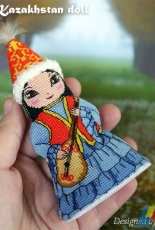 Cross stitched dolls - Kazakh doll