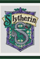 The World In Stitches - Slytherin House Crest