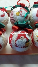 Christmas balls with gnomes