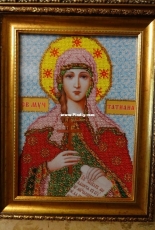 Icon with beads. St. Tatyana 2