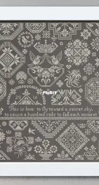 Modern Folk Embroidery - Quaker Sampler - A Secret Sky - XSD