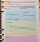 Printables for Filofax Din-A-5-Project Planner Page