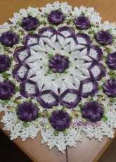 center of flower crochet table cockscomb-portuguese