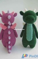 Little Bear Crochets - J. A. Poolvos- Dragon with spikes - Spanish - Translated