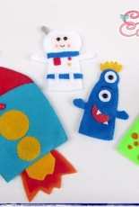 Carmela Caramela - Dedoches / Finger Puppets Felt Pattern - Portuguese