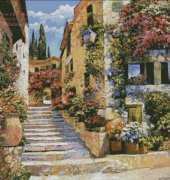 I Love Crossstitch ILCS HB 010 Riviera Stairs XSD