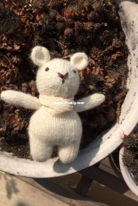white bear---my first knit doll