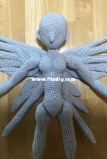 Wing crochet pattern for Amigurumi Female body by KnittingDollFactory