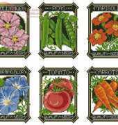 Garden Greetings - Seed Packets by Joan Elliott from The World of Cross Stitching TWOCS 164 XSD